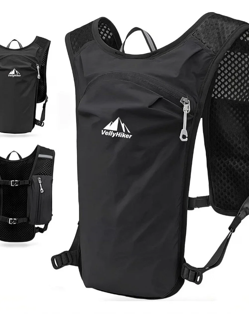 Black Lightweight Hydration Vest Pack for Men
